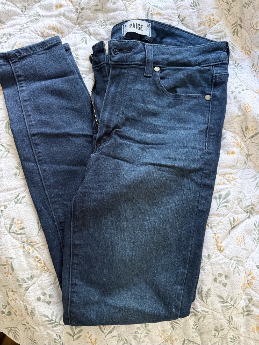 PAIGE Womens Dark Blue Hoxton Ankle Jeans